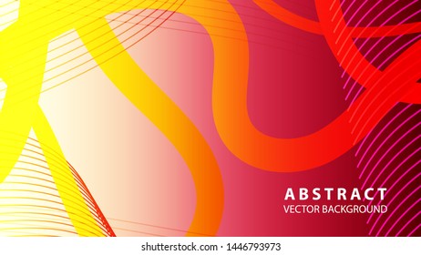 Abstract curve line wave background - vector