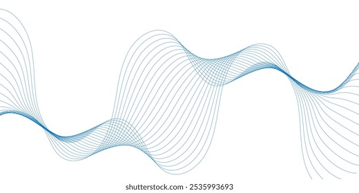 Plano de fundo de onda de linha de curva abstrata	