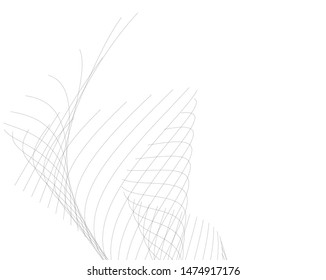 Abstract curve lines. Architectural drawing. Geometric background