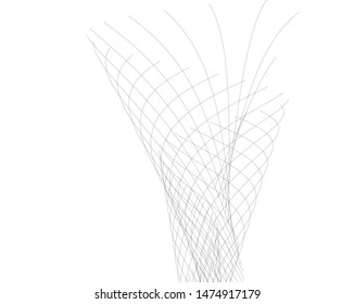 Abstract curve lines. Architectural drawing. Geometric background