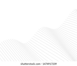 Abstract curve lines. Architectural drawing. Geometric background