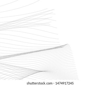 Abstract curve lines. Architectural drawing. Geometric background