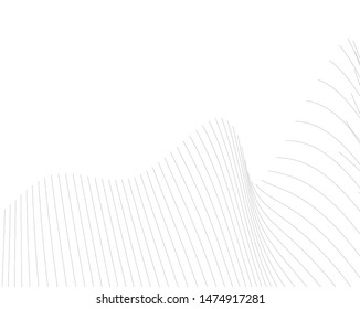 Abstract curve lines. Architectural drawing. Geometric background