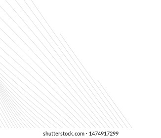 Abstract curve lines. Architectural drawing. Geometric background