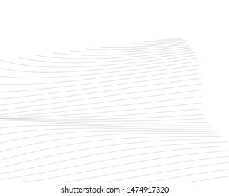 Abstract curve lines. Architectural drawing. Geometric background