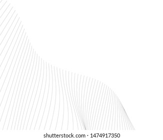 Abstract curve lines. Architectural drawing. Geometric background