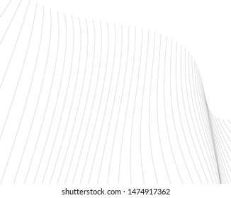 Abstract curve lines. Architectural drawing. Geometric background
