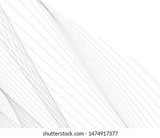 Abstract curve lines. Architectural drawing. Geometric background