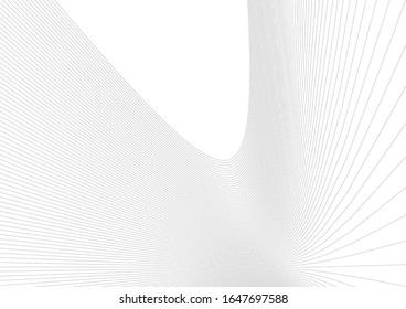 Abstract curve lines. Architectural drawing. Geometric background