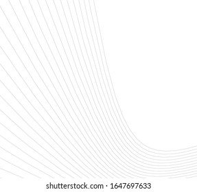Abstract curve lines. Architectural drawing. Geometric background