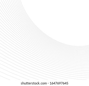 Abstract curve lines. Architectural drawing. Geometric background