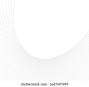 Abstract curve lines. Architectural drawing. Geometric background