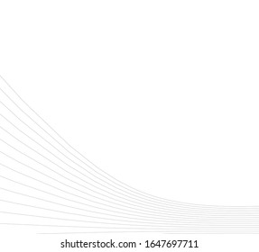 Abstract curve lines. Architectural drawing. Geometric background