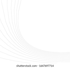 Abstract curve lines. Architectural drawing. Geometric background