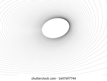 Abstract curve lines. Architectural drawing. Geometric background