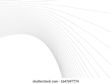 Abstract curve lines. Architectural drawing. Geometric background