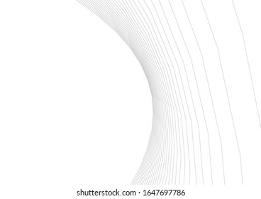 Abstract curve lines. Architectural drawing. Geometric background