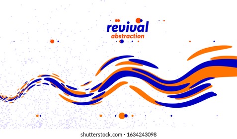 Abstract curve lines and fluid shapes vector background, dynamic energy flow, curvy wavy shapes flowing in 3D perspective template for cover or poster, advertising or print.