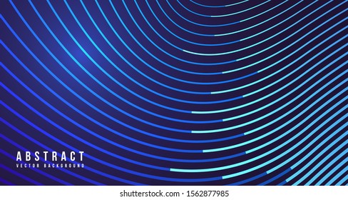 Abstract curve lines gradient blue background