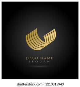 Abstract Curve Lines Logo. Symbol & Icon Vector Template