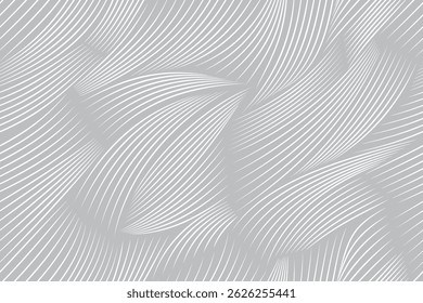 Líneas de curva abstractas Patrón transparente