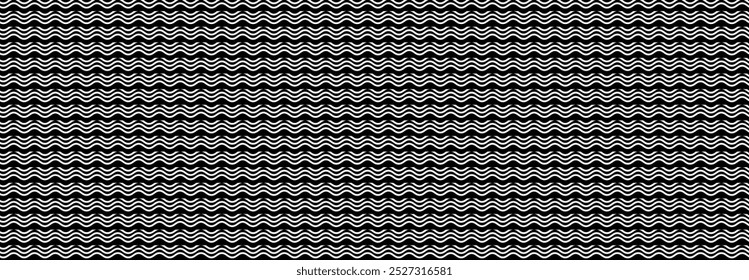 Abstract, curve Lines, wavy  pattern, , Illustration, vector, alternating overlapping, symmetrical, orderly arrangement background, black and white, banner, website, template, dark.