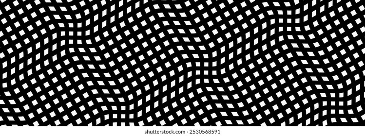 Abstrato, curva Linhas, padrão ondulado, Quadrado, Ilustração, vetor, alternando sobreposição, simétrico, plano de fundo ordenada, preto e branco, faixa, site, modelo, escuro.