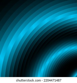 Patrón de curva abstracta en color turquesa y gradiente negro. Fondo vectorial de banda creativa para plantilla de folleto, folleto, volante, afiche