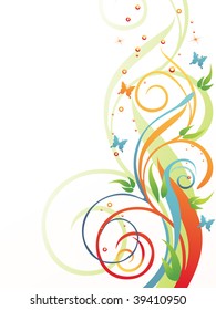 abstract curve pattern with white background