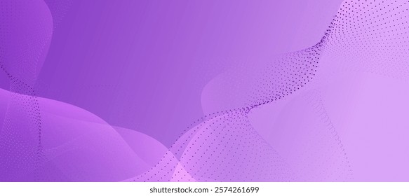 Abstract curve purple background, technology banner background vector illustration for presentation