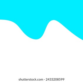 Abstract curve Shape. Blue wave shapes vector template, random shape, isolated curved symbol