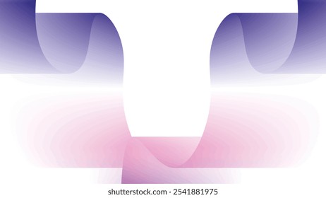Abstract curve shape gradient pink purple Background. Gradient pink purple abstract desktop wallpaper vector. Abstract pink purple shape design gradient background. Desktop wallpaper vector background