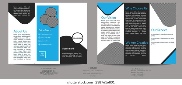 Abstract curve shape on blue purple and white color background - A4 size book cover template for annual report, magazine, booklet, proposal, portfolio, brochure, poster
