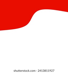 Forma de curva abstracta. formas de onda roja