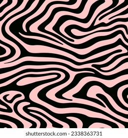 Abstract curve shape seamless pattern. Creative zebra skin wallpaper. Dynamic wave surface ornament. Creative lines tile. Design for fabric , textile print, surface, wrapping, cover.