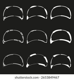 Abstract curve shapes. Black Vector elements. Organic pattern illustration. Stylized form collection.