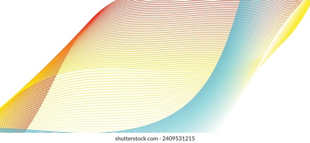 abstract curve smooth flowing red yellow blue wave line pattern.