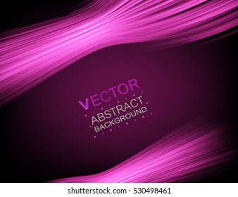 Abstract curve. Smooth silk texture. Vector background.