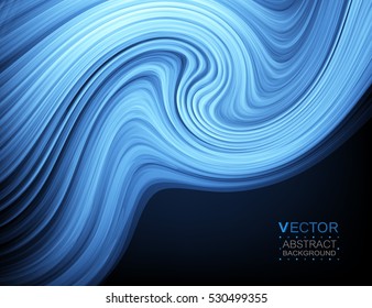 Abstract curve. Smooth silk texture. Vector background.