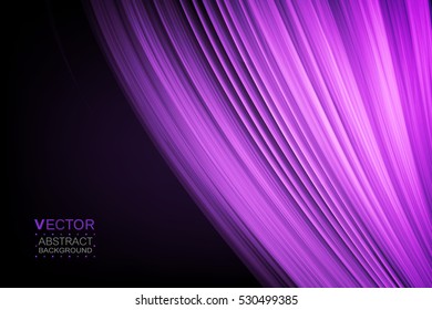 Abstract curve. Smooth silk texture. Vector background.