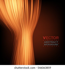 Abstract curve. Smooth silk texture. Vector background.