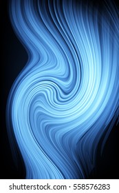 Abstract curve. Smooth silk texture. Vector background.