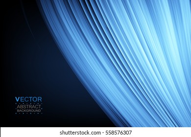 Abstract curve. Smooth silk texture. Vector background.