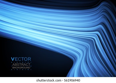 Abstract curve. Smooth silk texture. Vector background.
