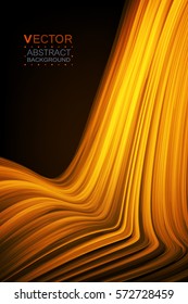 Abstract curve. Smooth silk texture. Vector background.