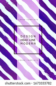 Fondo de rayas de curva abstracta, partículas decorativas. Textura de moda dibujada a mano. Plantilla moderna para su diseño. Ilustración del vector