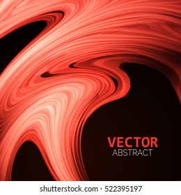 Abstract curve swirl. Smooth texture twist. Vector background.