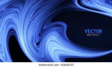 Abstract curve swirl. Smooth texture twist. Vector background.