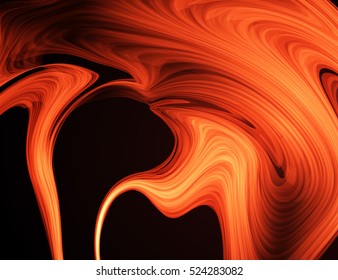 Abstract curve swirl. Smooth texture twist. Vector background.