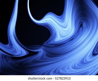 Abstract curve swirl. Smooth texture twist. Vector background.